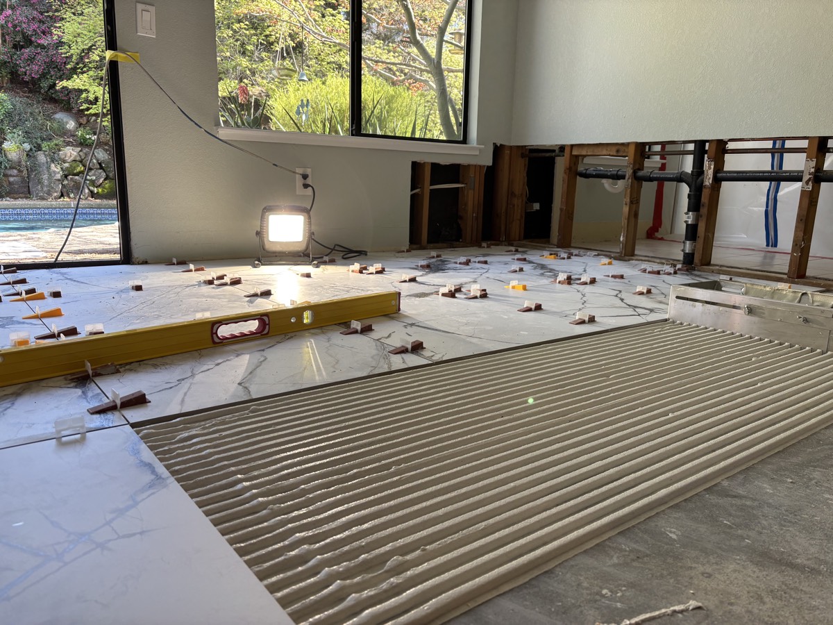 Premium floor tile installation Sacramento by S&A TILE Inc